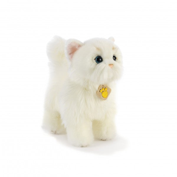 Peluche chat blanc 28 cm