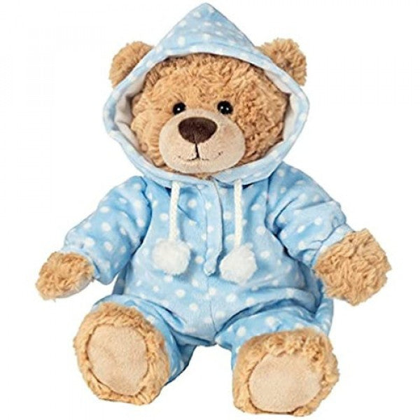 Peluche ours avec pyjama bleu 30 cm