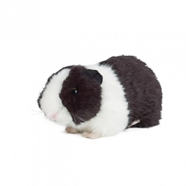 Peluche hamster noir et blanc avec son 20 cm