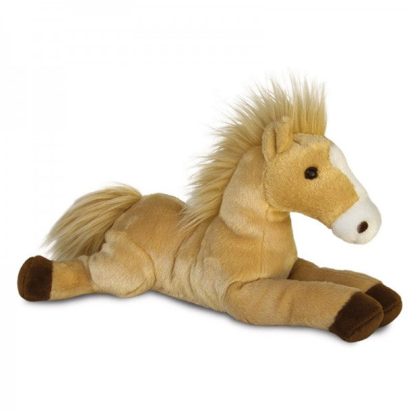 doudou poney cheval beige bleu NATTOU