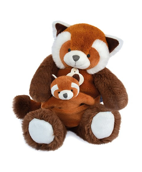 Peluche Panda roux avec bébé - 25 cm - Unicef