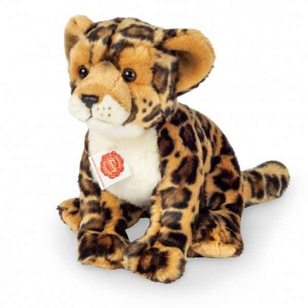 Peluche léopard assis 28 cm -