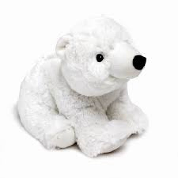 Peluche bouillotte ours polaire 28 cm