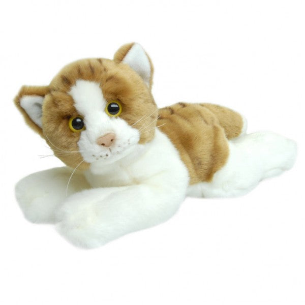 Doudou peluche chat blanc roux Max et Sax 30 cm TY021963