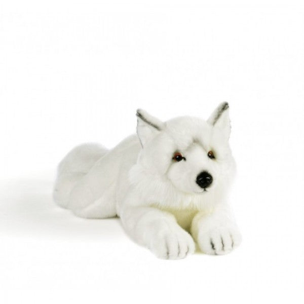 Peluche loup blanc 45 cm -