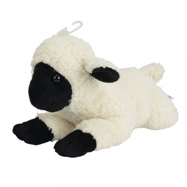 Peluche mouton blanc et noir 30 cm