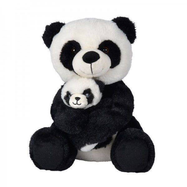 Peluche panda avec son bébé 28 cm