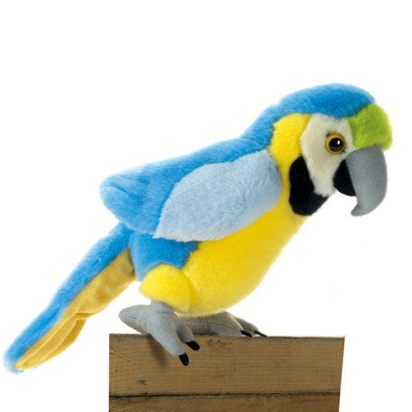 Peluche perroquet bleu 24 cm