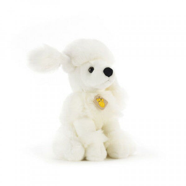 Peluche chien Caniche blanc 30 cm